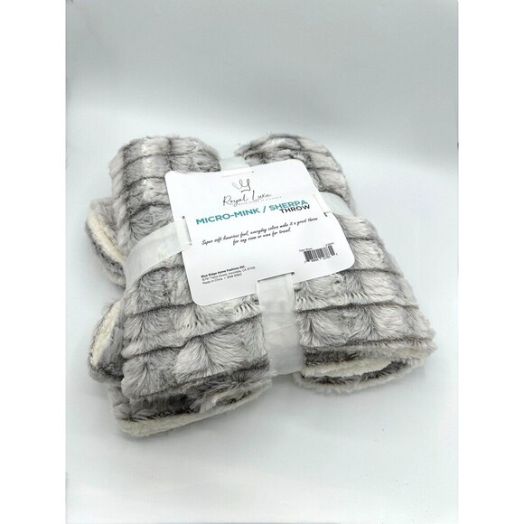 ROYAL LUXE BROWN Blanket 50”x60” Super Soft Plush Sherpa Throw Micro-Mink - Picture 2 of 5